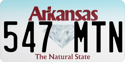 AR license plate 547MTN