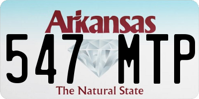 AR license plate 547MTP