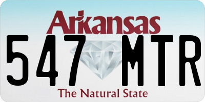 AR license plate 547MTR