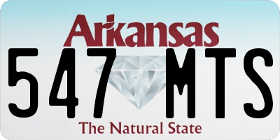 AR license plate 547MTS