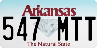 AR license plate 547MTT