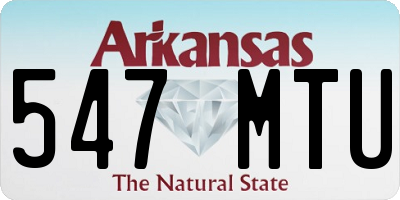 AR license plate 547MTU