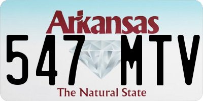 AR license plate 547MTV