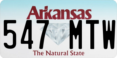 AR license plate 547MTW