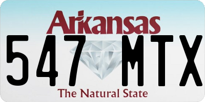 AR license plate 547MTX