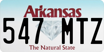 AR license plate 547MTZ
