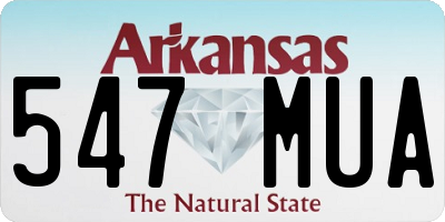 AR license plate 547MUA