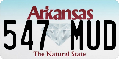 AR license plate 547MUD