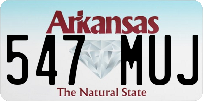 AR license plate 547MUJ