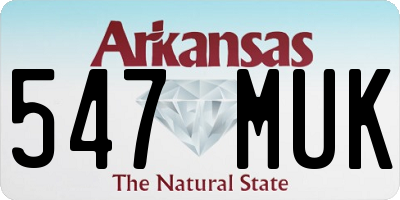AR license plate 547MUK