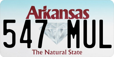 AR license plate 547MUL
