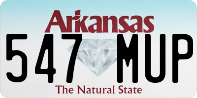 AR license plate 547MUP