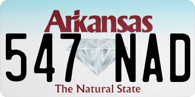 AR license plate 547NAD