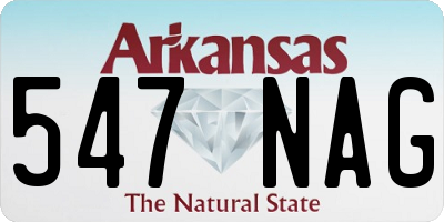 AR license plate 547NAG
