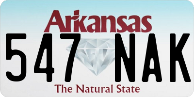 AR license plate 547NAK
