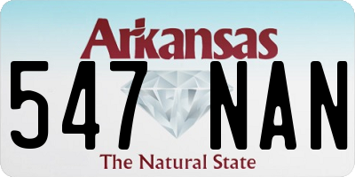 AR license plate 547NAN