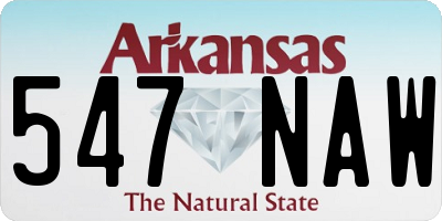 AR license plate 547NAW