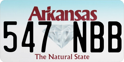 AR license plate 547NBB