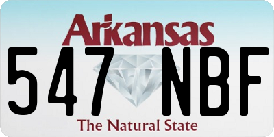 AR license plate 547NBF
