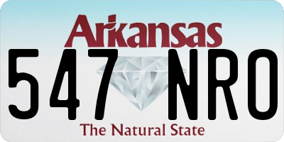 AR license plate 547NRO