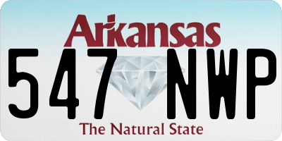 AR license plate 547NWP
