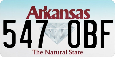 AR license plate 547OBF