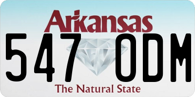 AR license plate 547ODM
