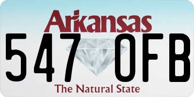 AR license plate 547OFB
