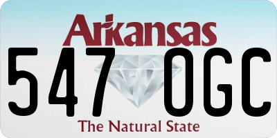 AR license plate 547OGC