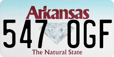 AR license plate 547OGF