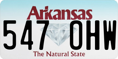 AR license plate 547OHW