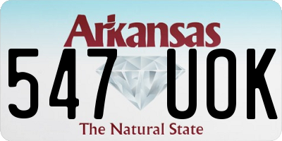 AR license plate 547UOK