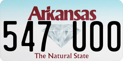 AR license plate 547UOO