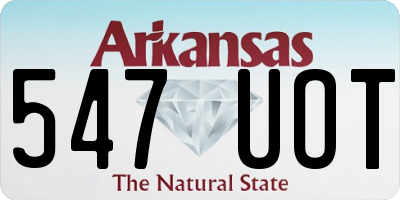 AR license plate 547UOT