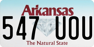 AR license plate 547UOU