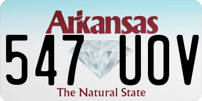 AR license plate 547UOV
