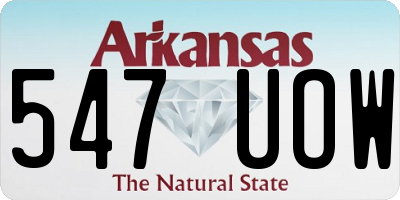 AR license plate 547UOW