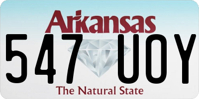 AR license plate 547UOY