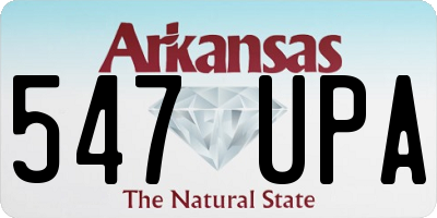 AR license plate 547UPA