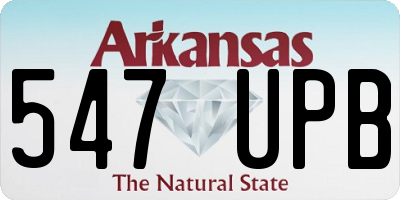 AR license plate 547UPB