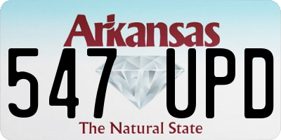 AR license plate 547UPD