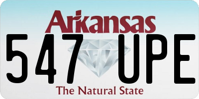 AR license plate 547UPE