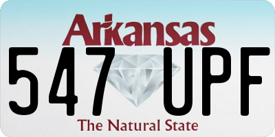 AR license plate 547UPF