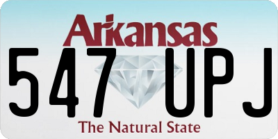 AR license plate 547UPJ