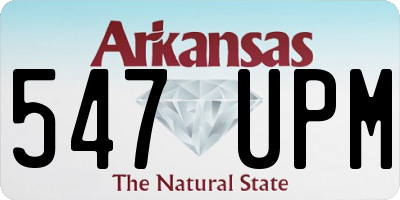 AR license plate 547UPM