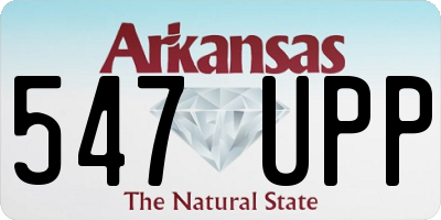 AR license plate 547UPP