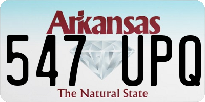 AR license plate 547UPQ