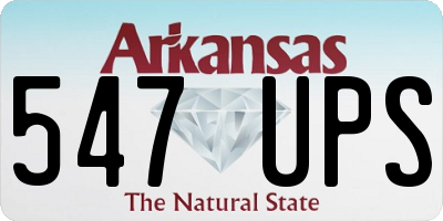 AR license plate 547UPS