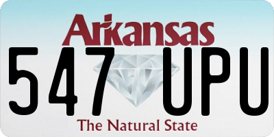 AR license plate 547UPU