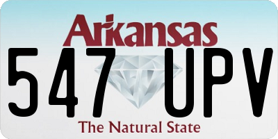 AR license plate 547UPV